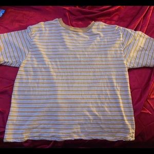 yellow stripped shirt